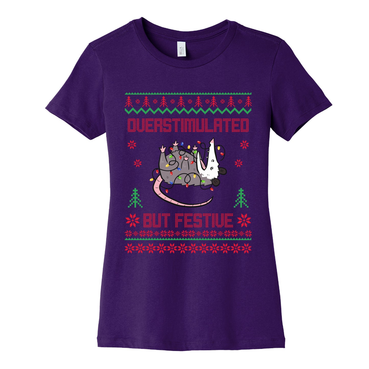 Overstimulated but Festive Womens Cotton Tee