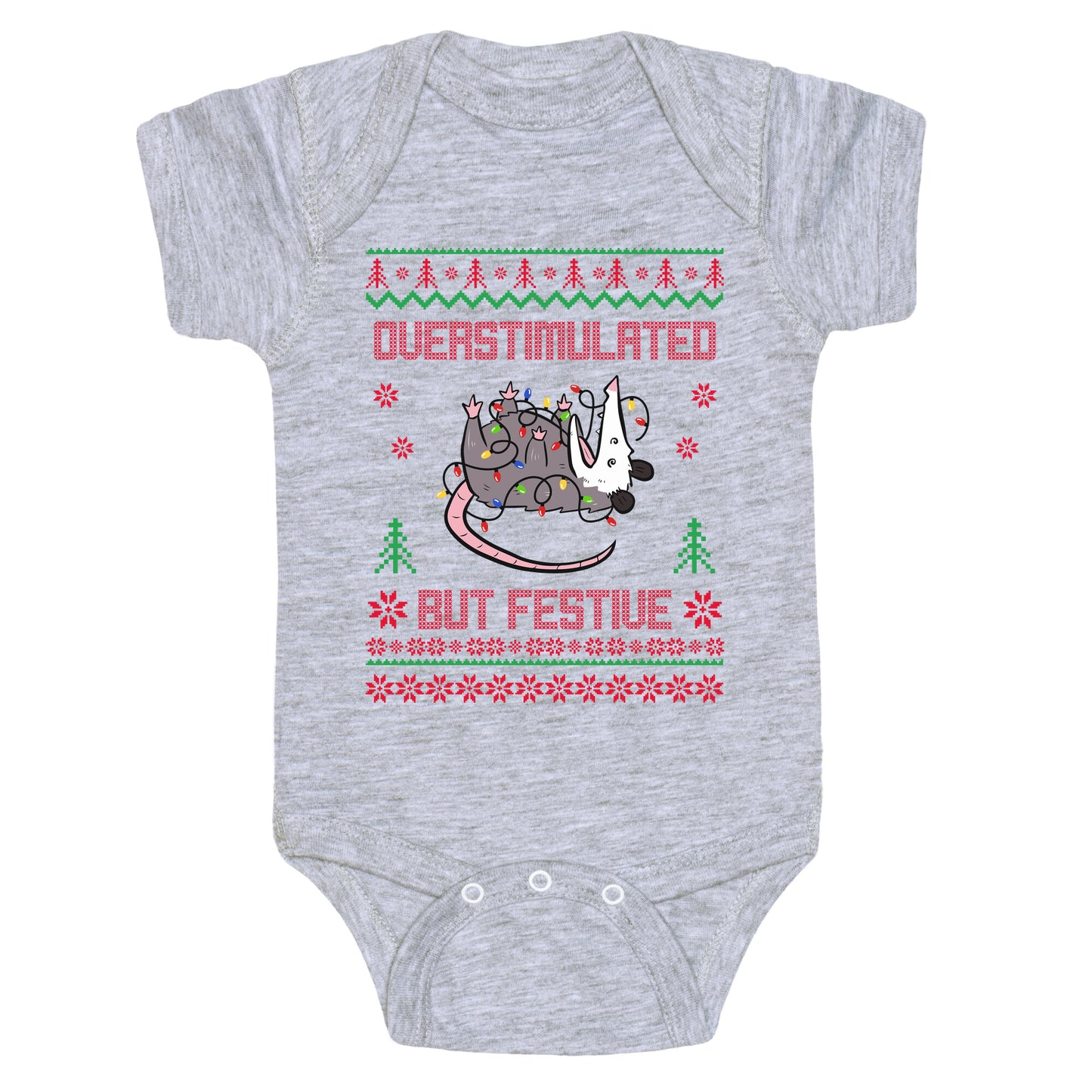 Overstimulated but Festive Baby One-Piece