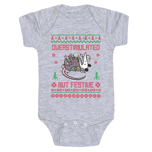 Overstimulated but Festive Baby One-Piece