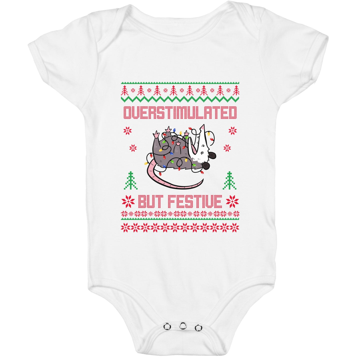 Overstimulated but Festive Baby One-Piece
