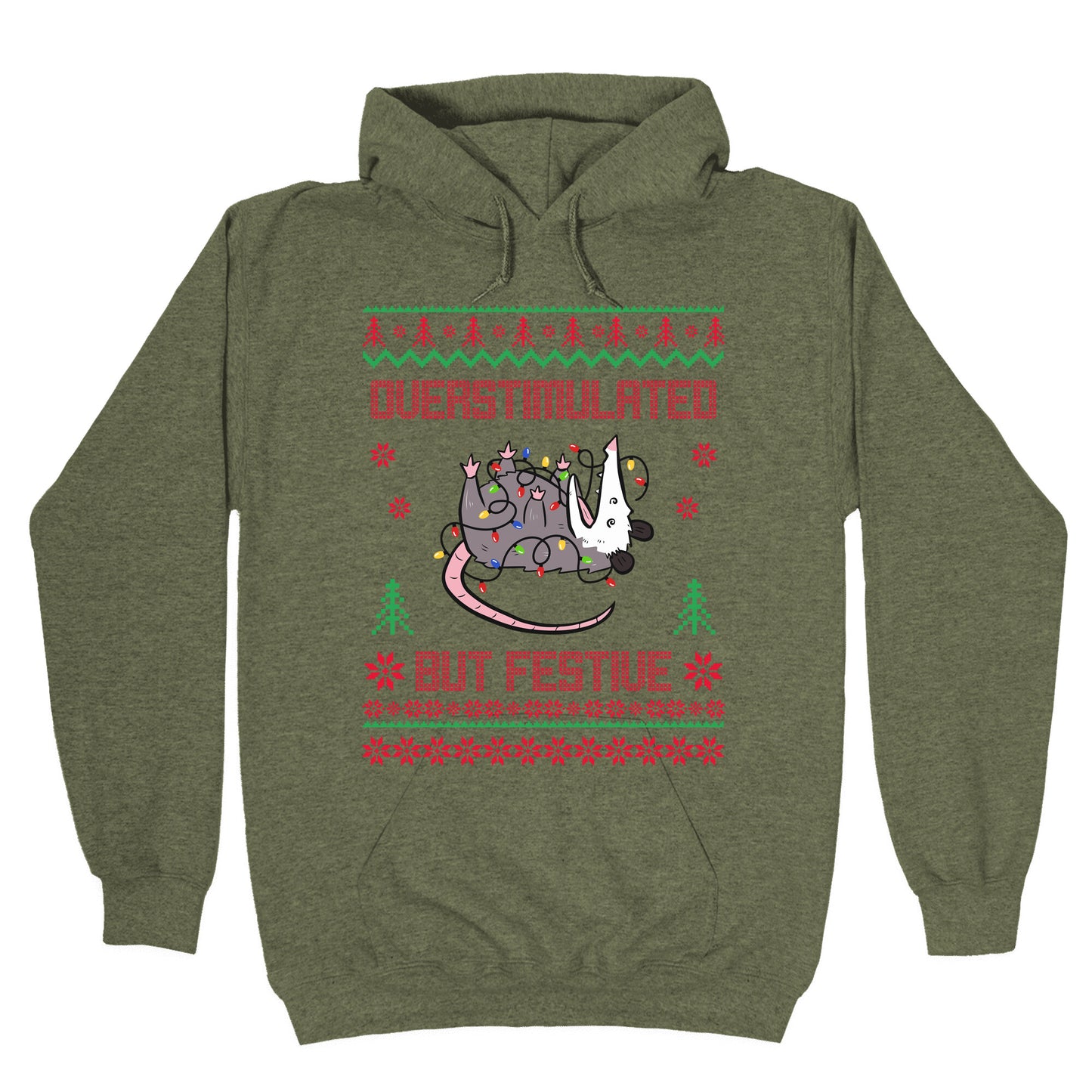 Overstimulated but Festive Hoodie