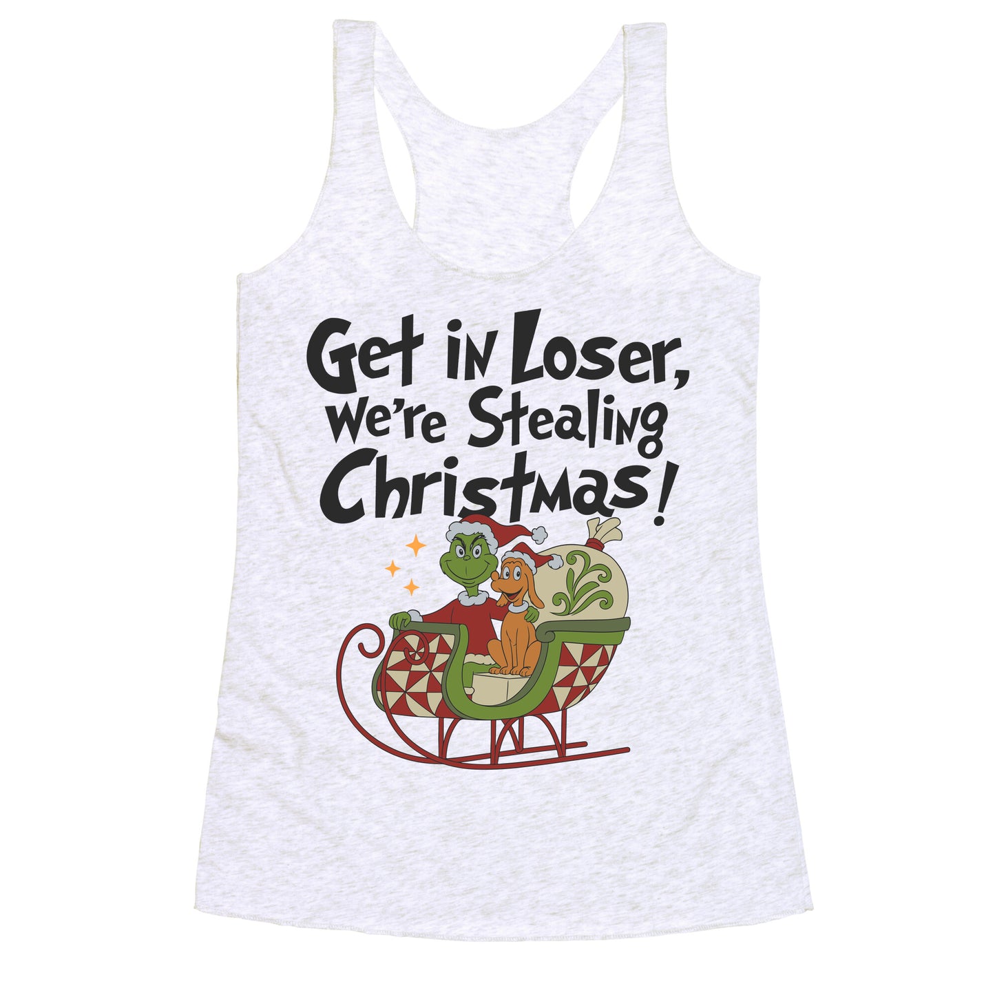 Stealing Christmas Racerback Tank