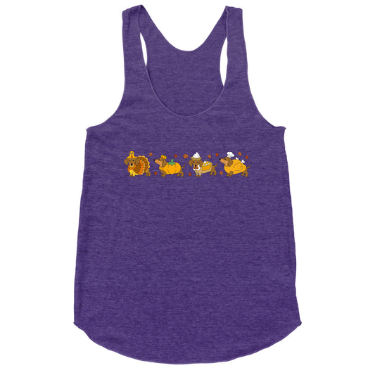Turkey Dog Shirt Racerback Tank