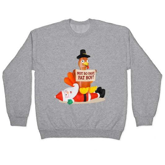 Santa Versus Turkey Crewneck Sweatshirt
