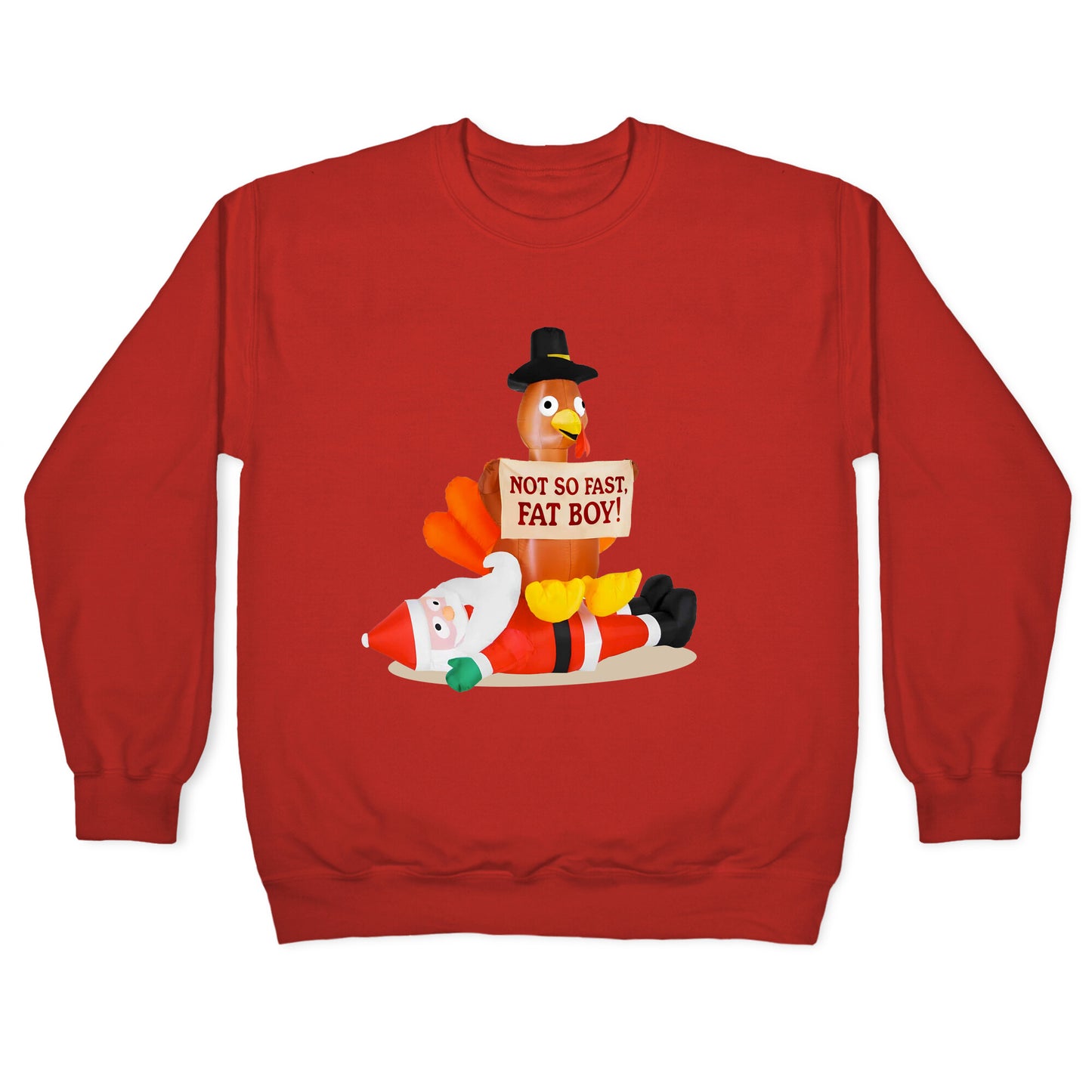 Santa Versus Turkey Crewneck Sweatshirt