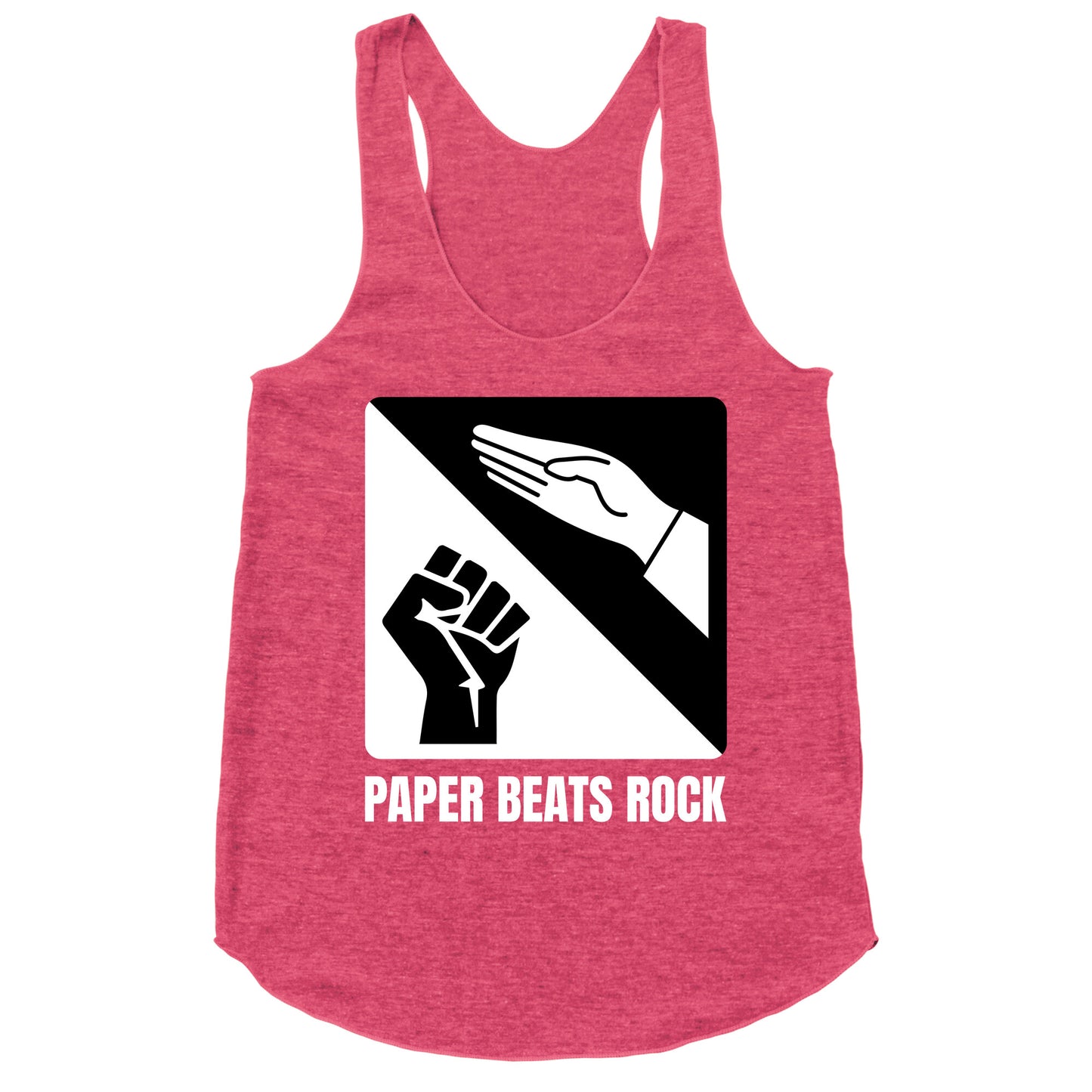 Paper Beats Rock Racerback Tank