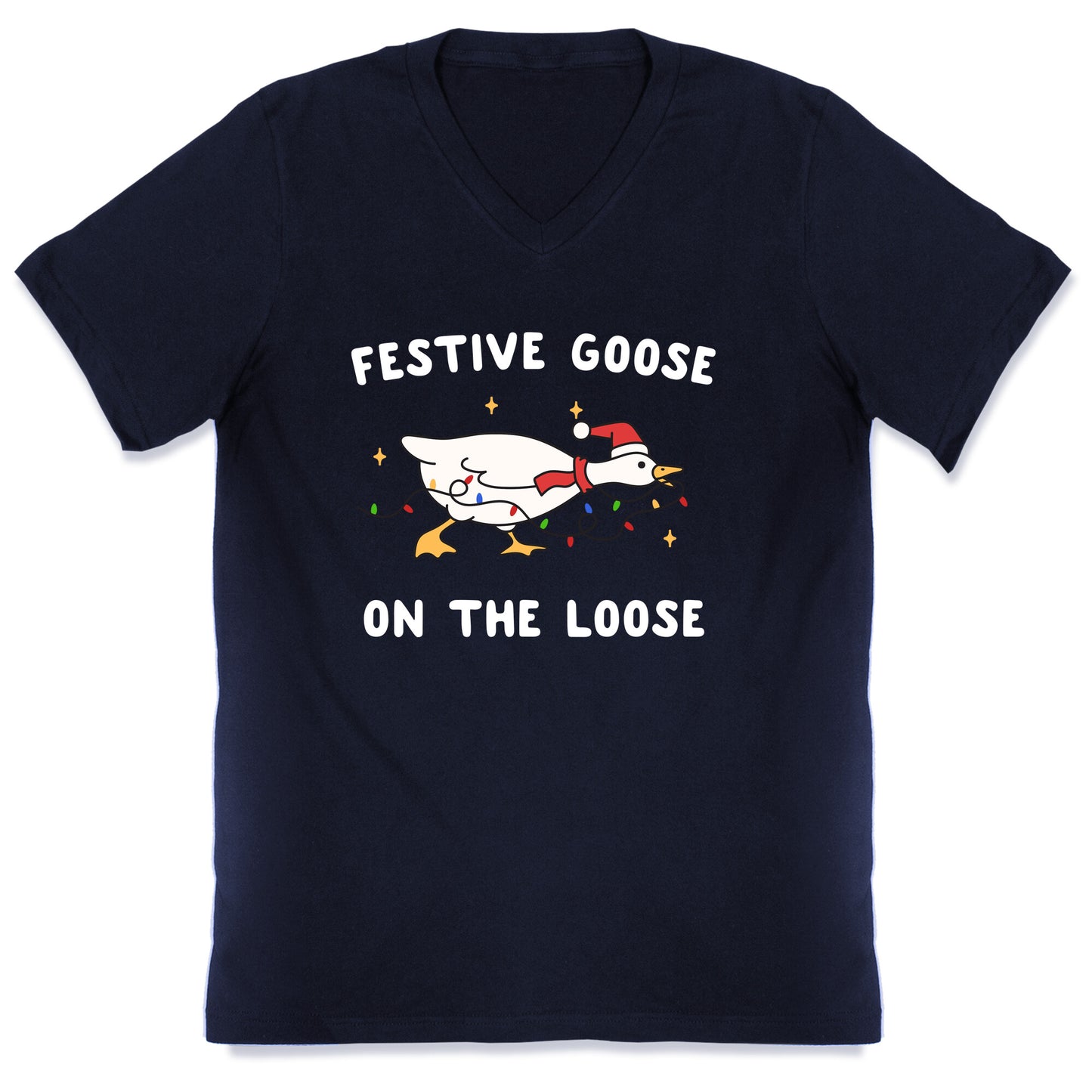 Festive Goose V-Neck