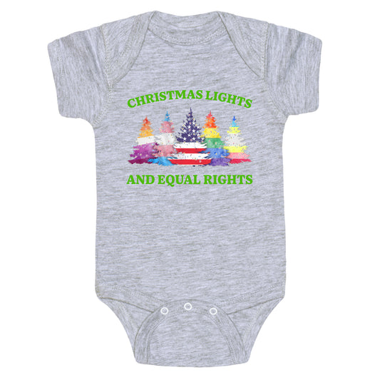Christmas Lights and Equal Rights Shirt Baby One-Piece
