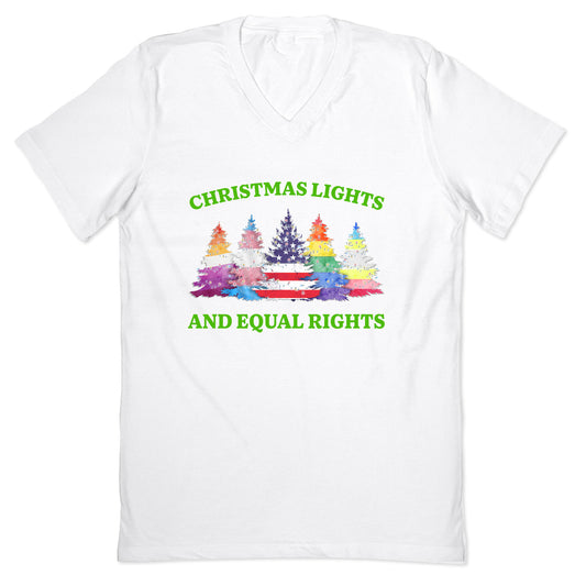 Christmas Lights and Equal Rights Shirt V-Neck