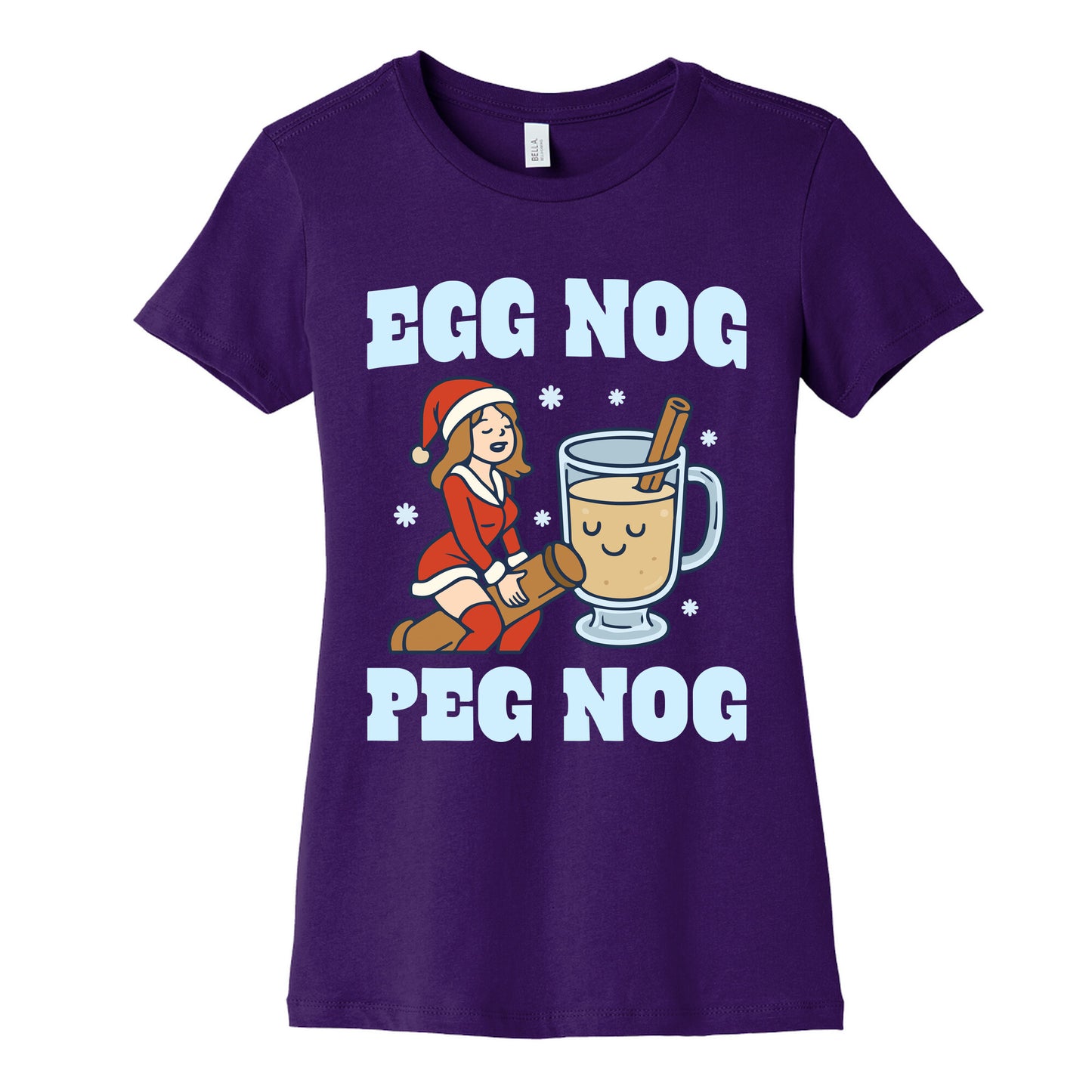 Egg Nog Peg Nog Womens Cotton Tee