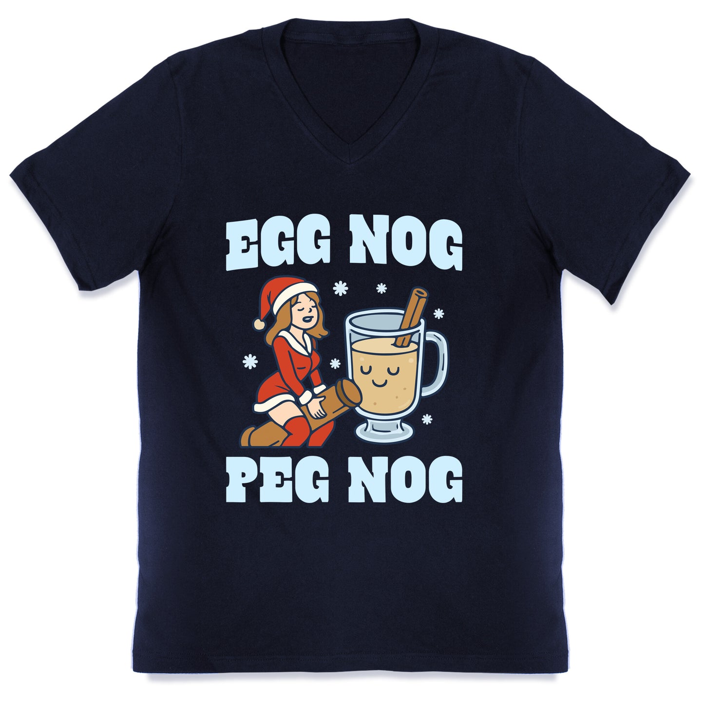 Egg Nog Peg Nog V-Neck