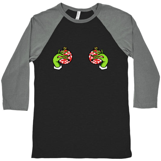 Christmas Boobie Shirt Baseball Tee