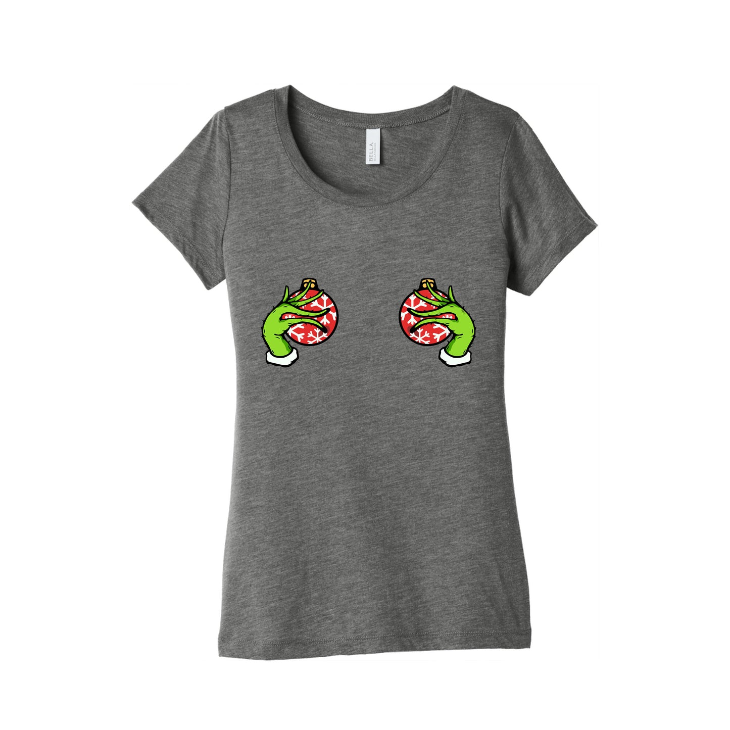Christmas Boobie Shirt Womens Triblend Tee