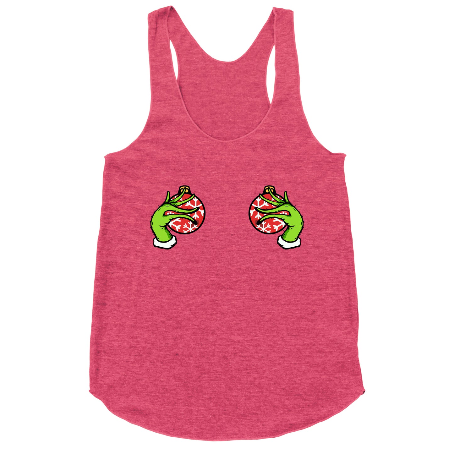Christmas Boobie Shirt Racerback Tank