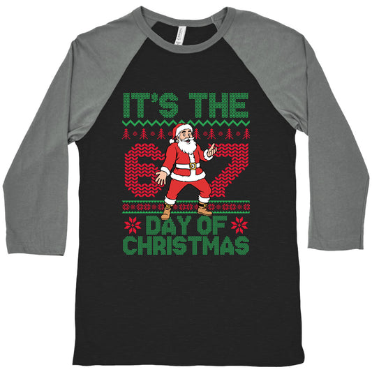 Santa Six Seven Baseball Tee