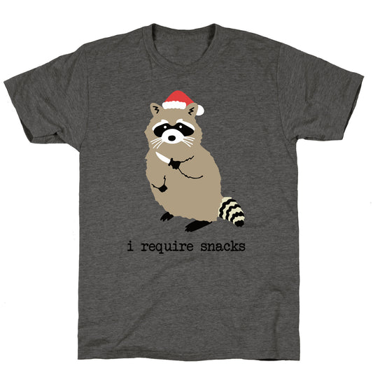 I Require Snacks Unisex Triblend Tee