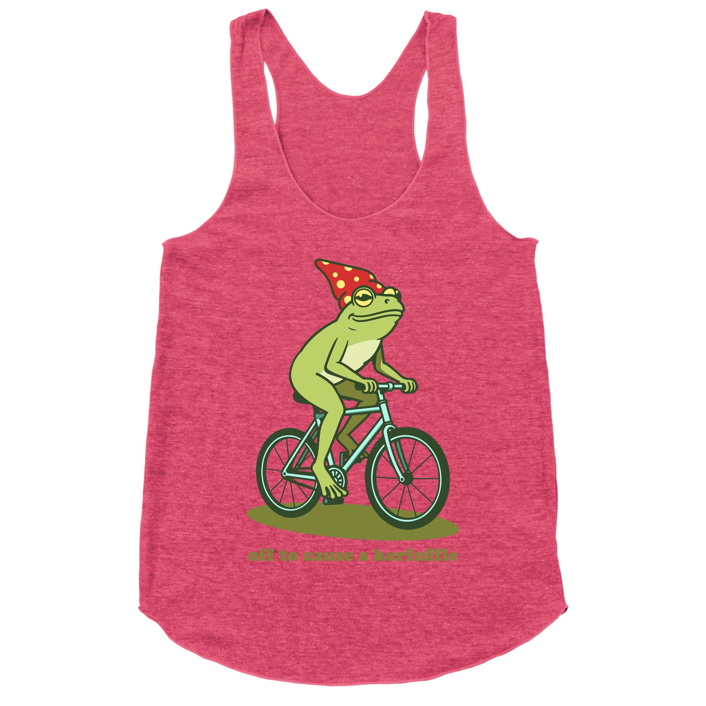 Off to Cause a Kerfuffle Racerback Tank