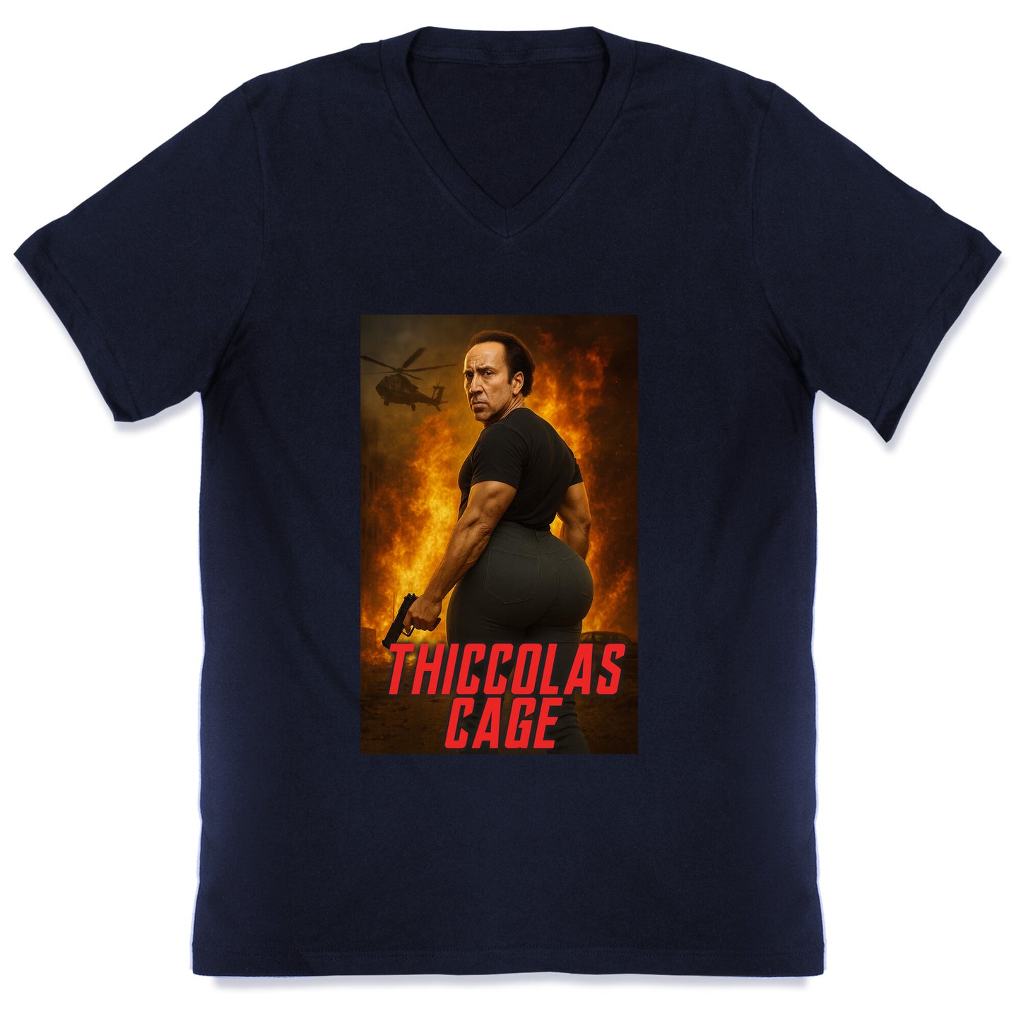 Thiccolas Cage V-Neck