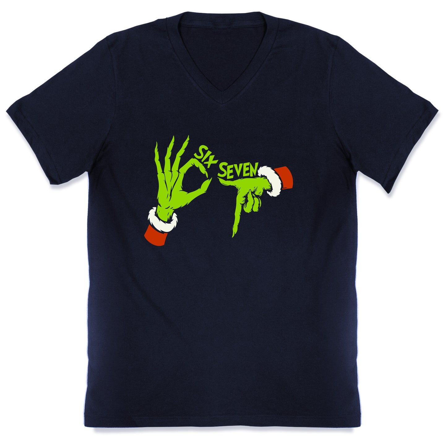 67 Grinch Hands V-Neck