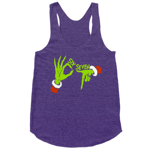 67 Grinch Hands Racerback Tank