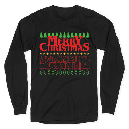 Christmas Upside Down Longsleeve Tee