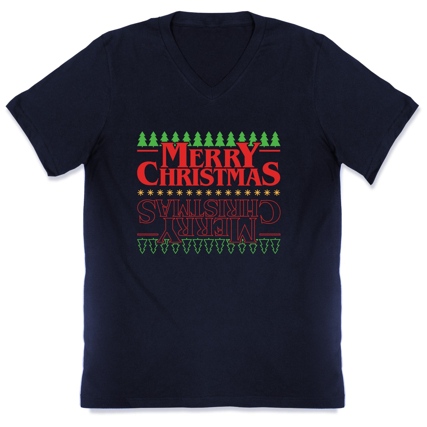 Christmas Upside Down V-Neck