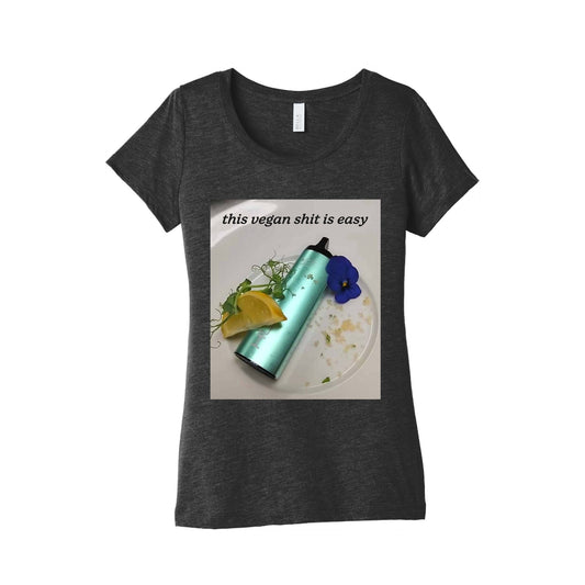 This Vegan Shit is Easy Womens Triblend Tee