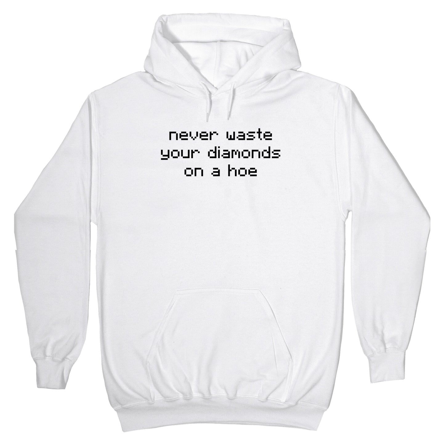 Minecraft Never Waste Diamonds on a Hoe Hoodie