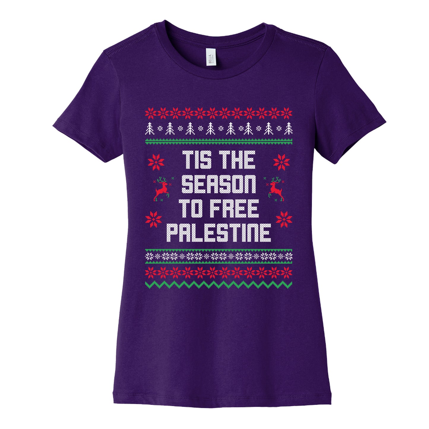 Tis the Season to Free Palestine Womens Cotton Tee