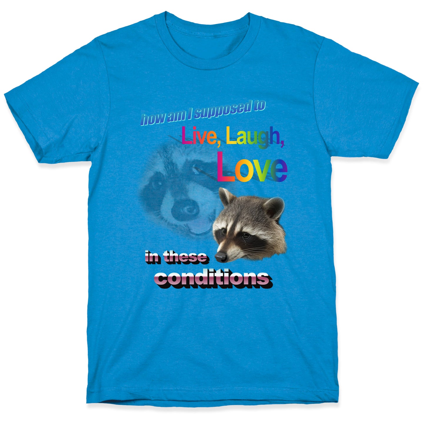 Live Laugh Love Raccoon T-Shirt