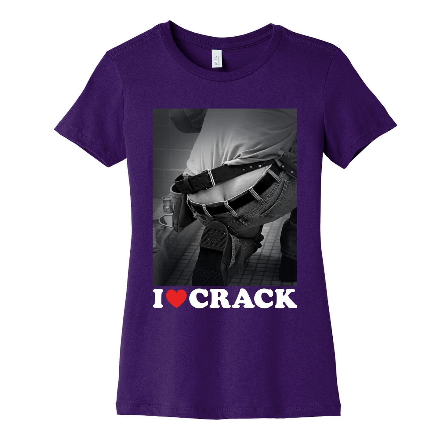 I Love Crack Womens Cotton Tee