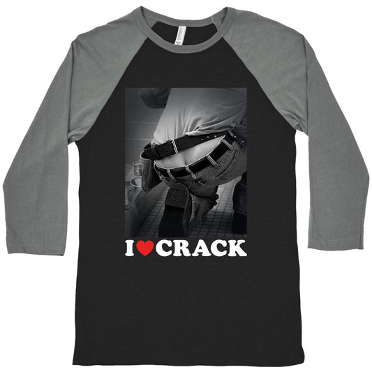 I Love Crack Baseball Tee