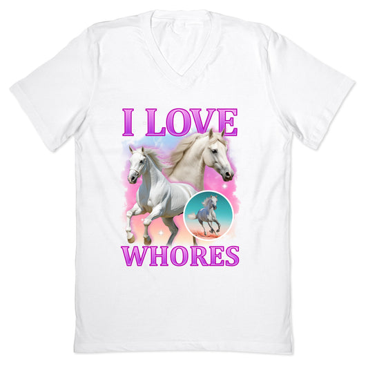I Love Whores V-Neck