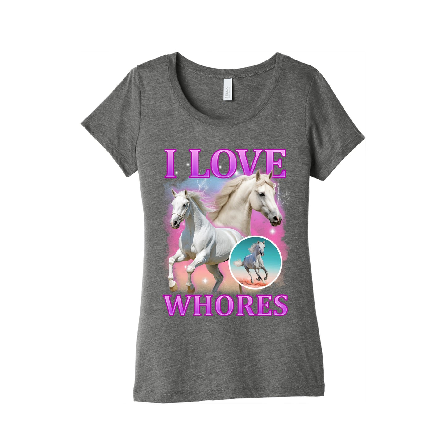 I Love Whores Womens Triblend Tee