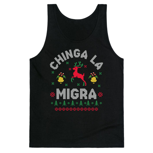 Chinga La Migra Christmas Tank Top