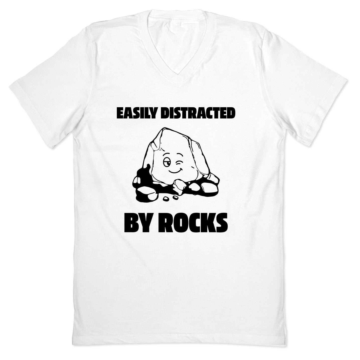 Easily Distracted By Rocks V-Neck