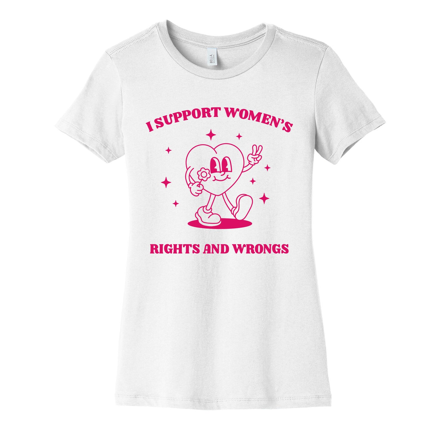 I Support Womens Rights And Wrongs Womens Cotton Tee