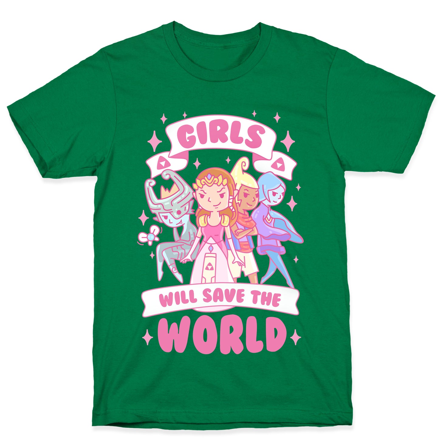 Zelda Girls Will Save The World Parody T-Shirt