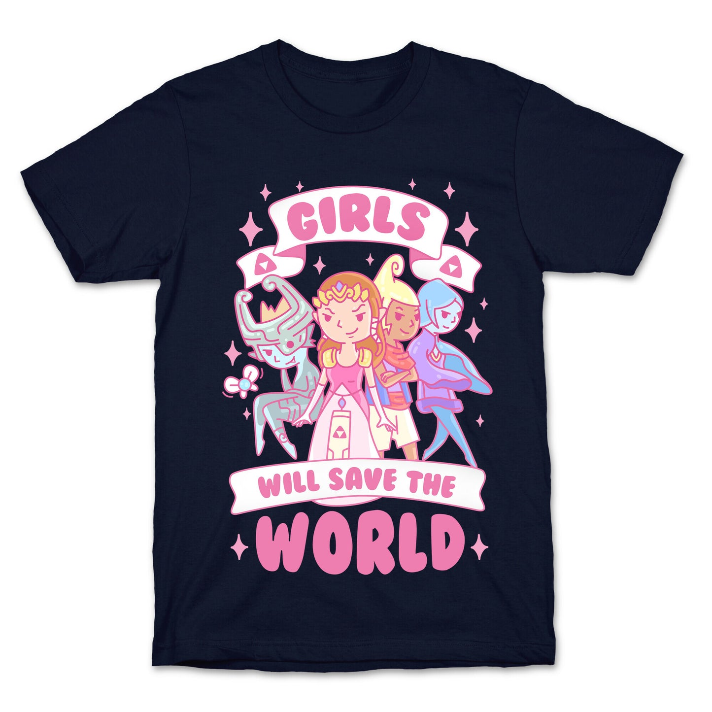 Zelda Girls Will Save The World Parody T-Shirt