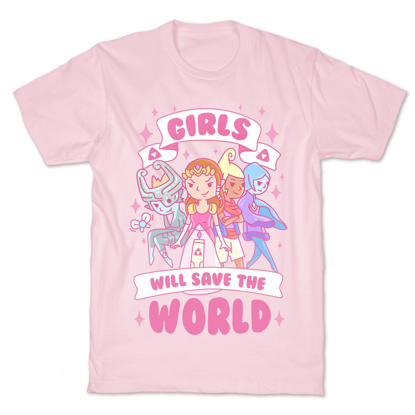 Zelda Girls Will Save The World Parody T-Shirt