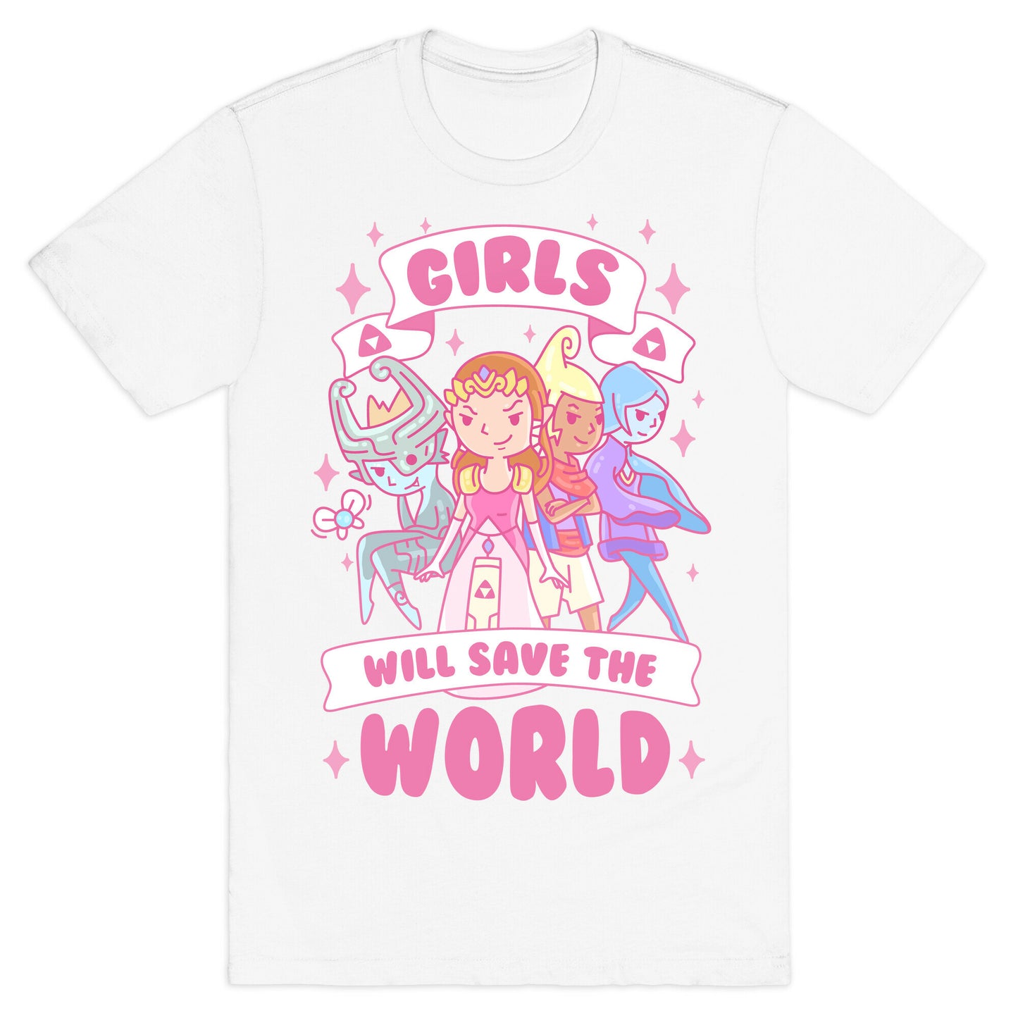 Zelda Girls Will Save The World Parody T-Shirt