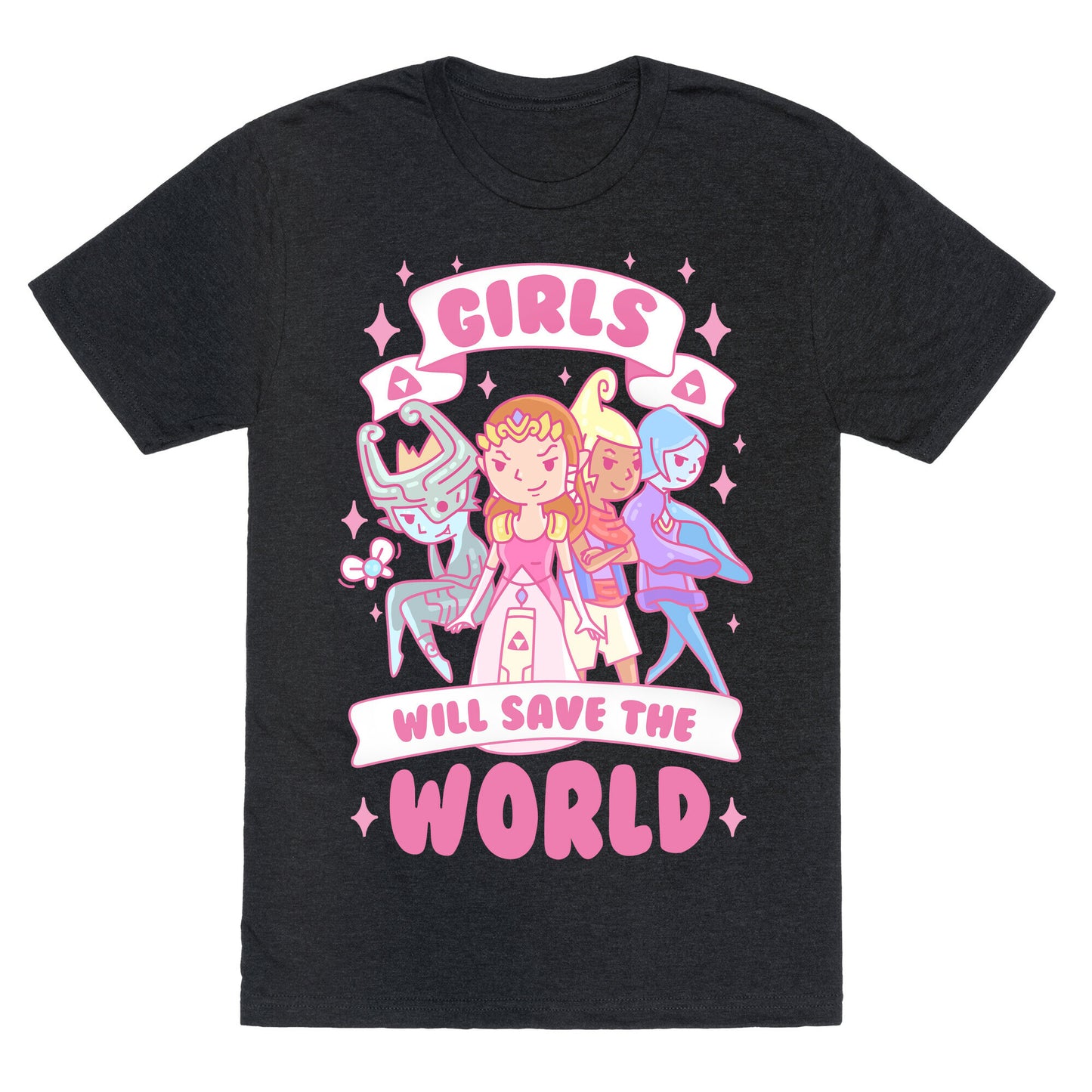 Zelda Girls Will Save The World Parody Unisex Triblend Tee