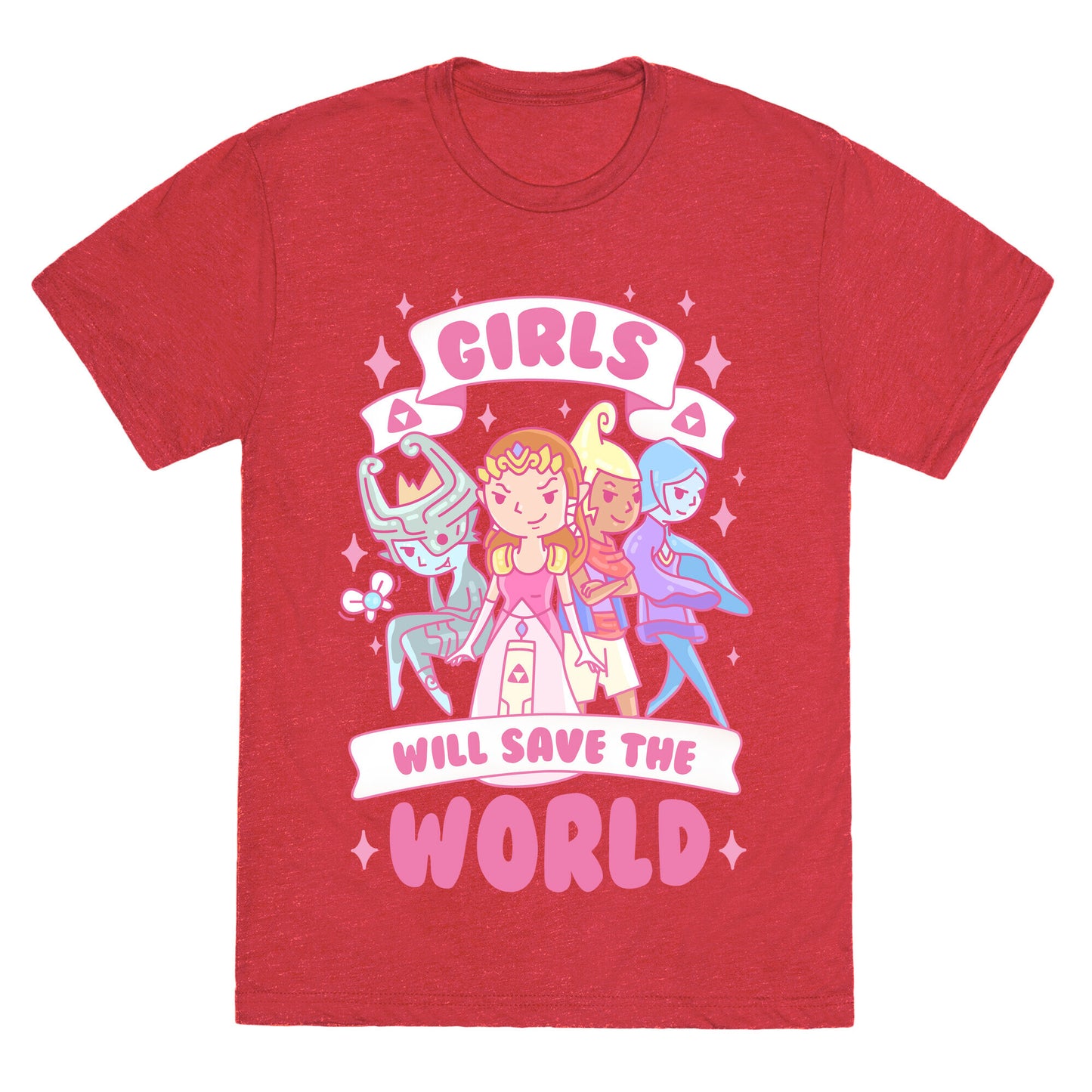 Zelda Girls Will Save The World Parody Unisex Triblend Tee