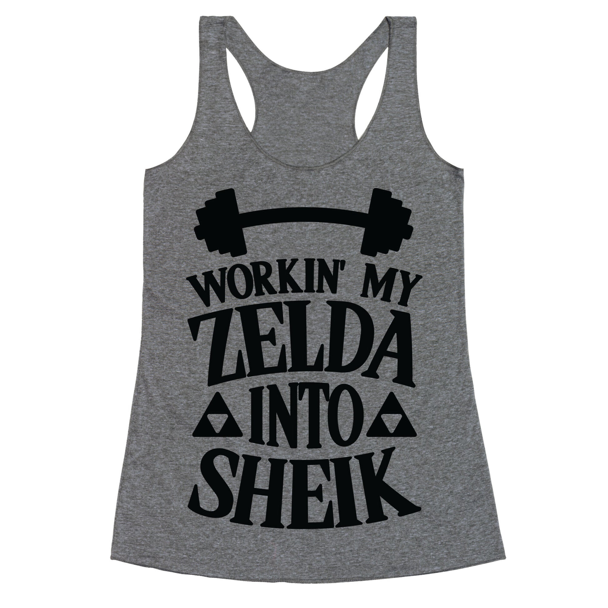 Workin' My Zelda Into Sheik Racerback Tank