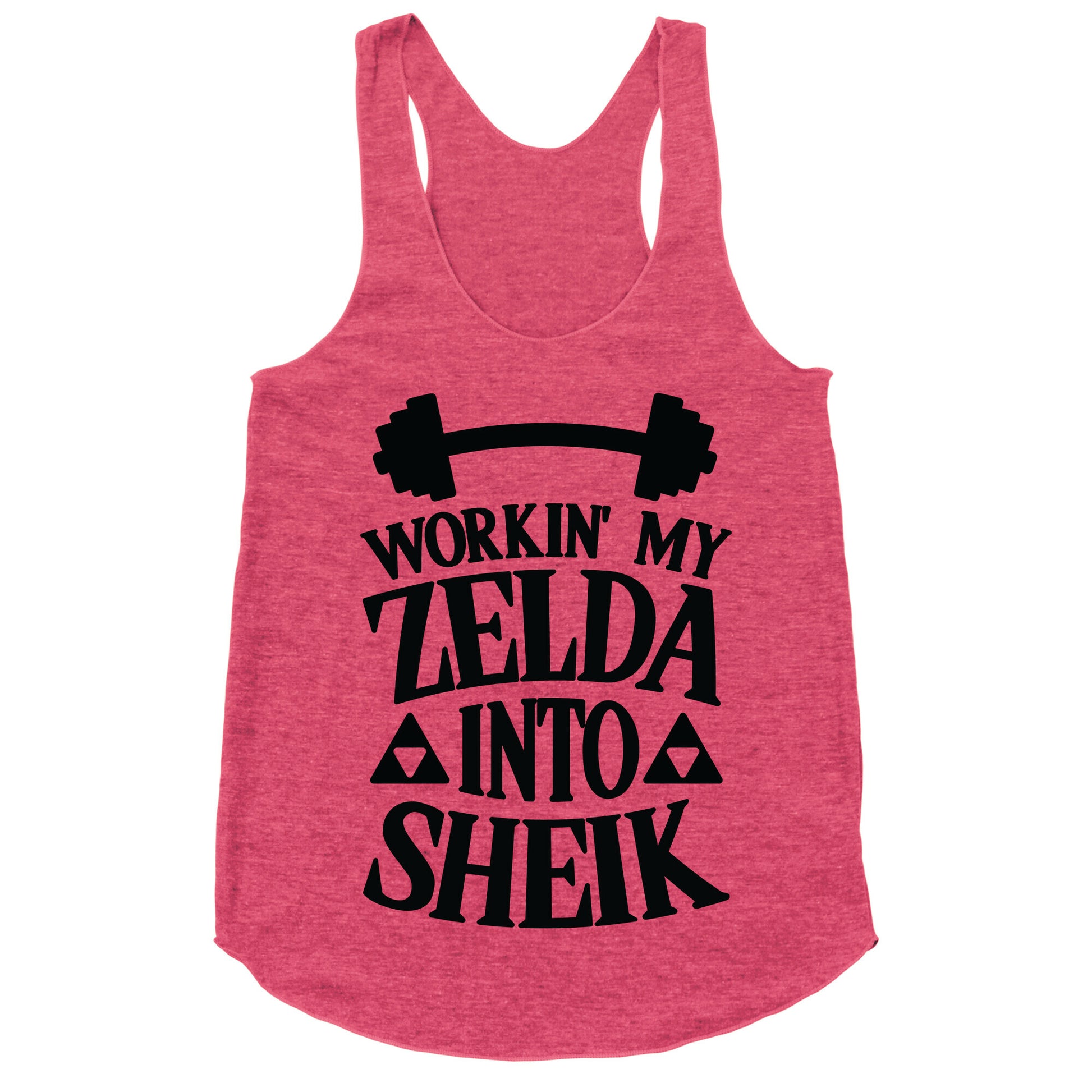 Workin' My Zelda Into Sheik Racerback Tank