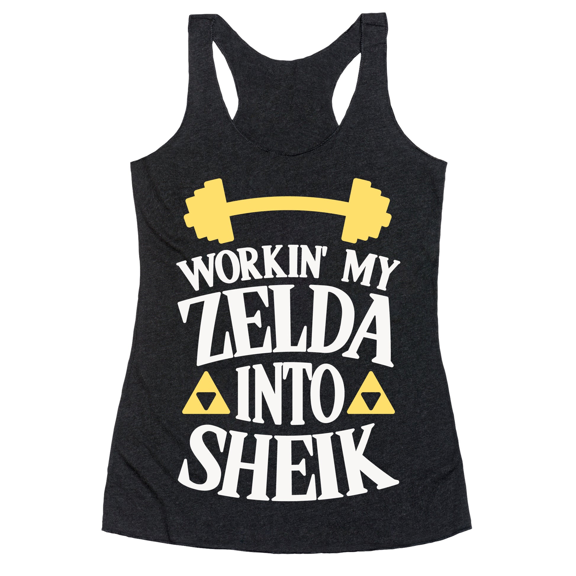Workin' My Zelda Into Sheik Racerback Tank