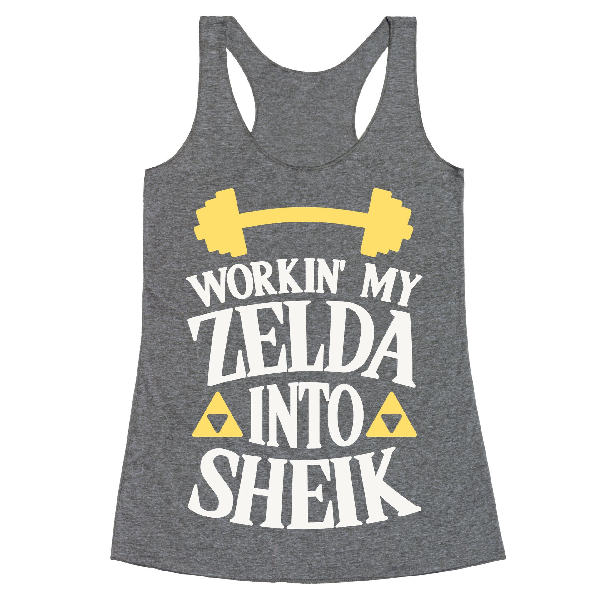 Workin' My Zelda Into Sheik Racerback Tank
