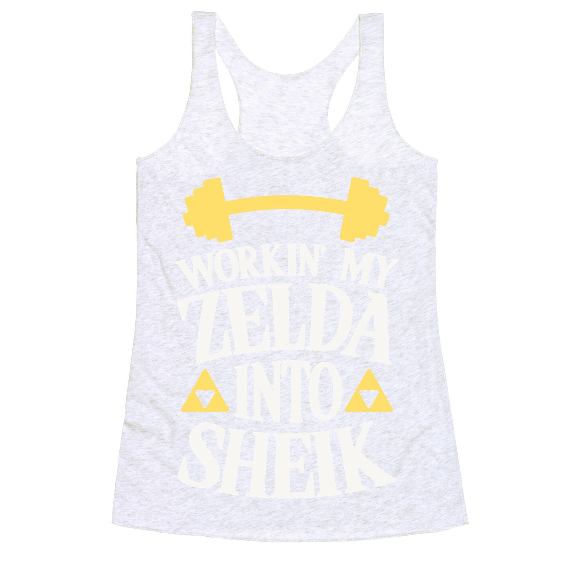 Workin' My Zelda Into Sheik Racerback Tank