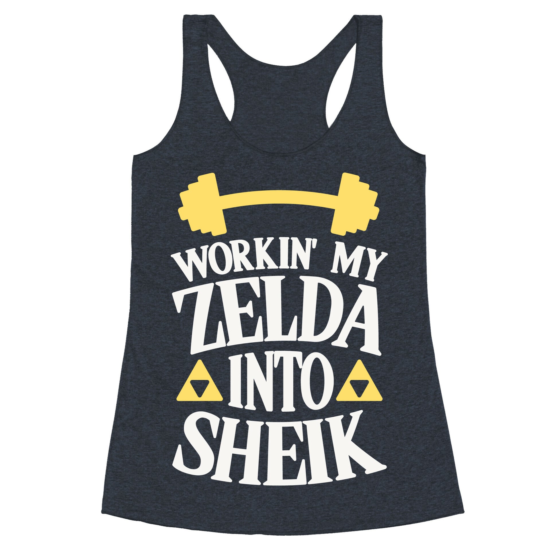 Workin' My Zelda Into Sheik Racerback Tank