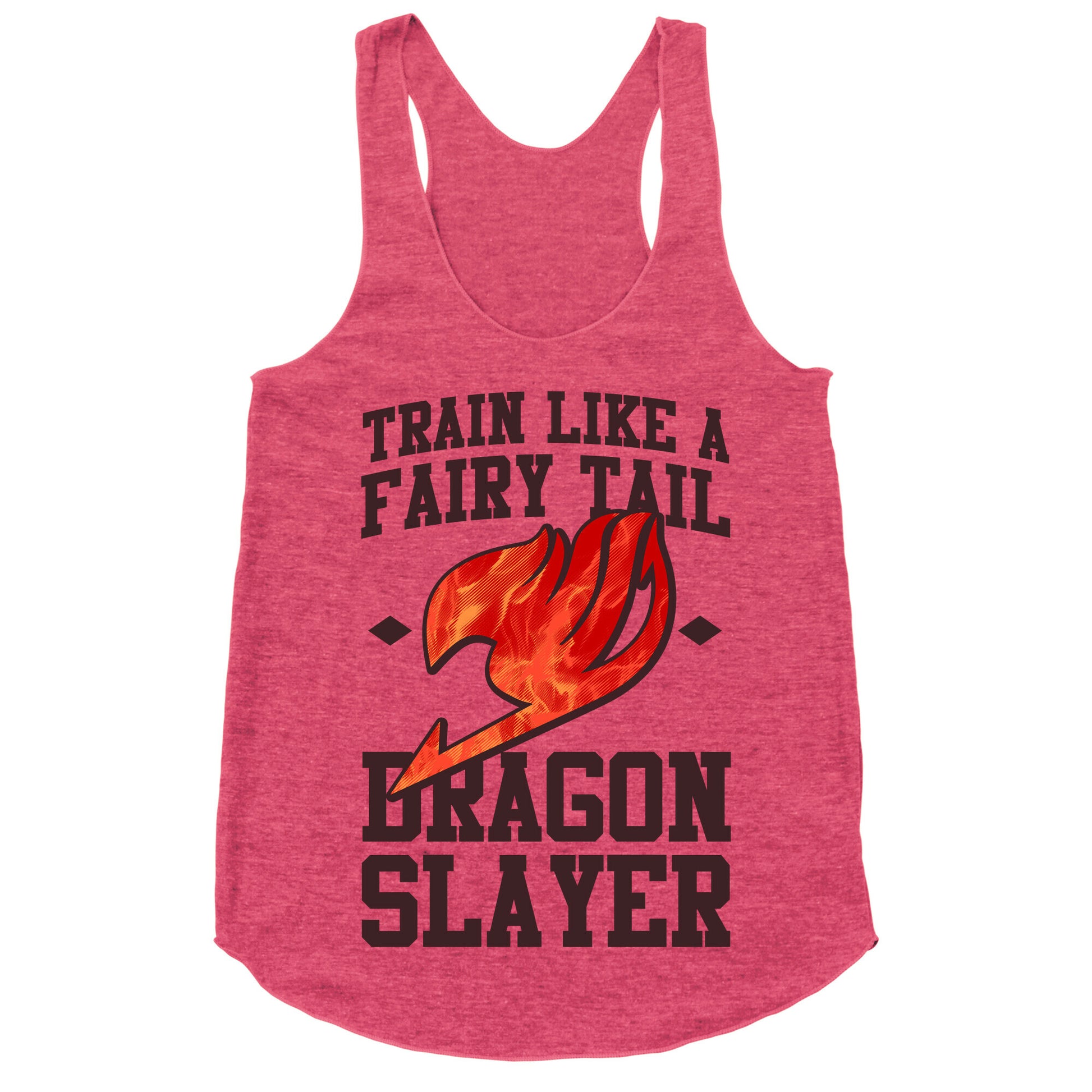 Train Like a Fairy Tail Dragon Slayer (Natsu) Racerback Tank